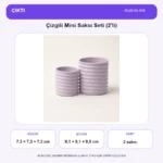 Çizgili Mini Saksı Seti (2'li) ölçü bilgileri