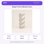 Dalga Formlu Minimal Vazo ölçü bilgileri