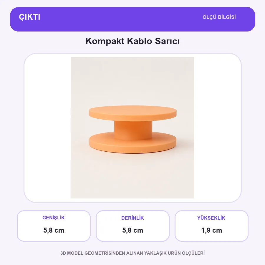 Kompakt Kablo Sarıcı ölçü bilgileri